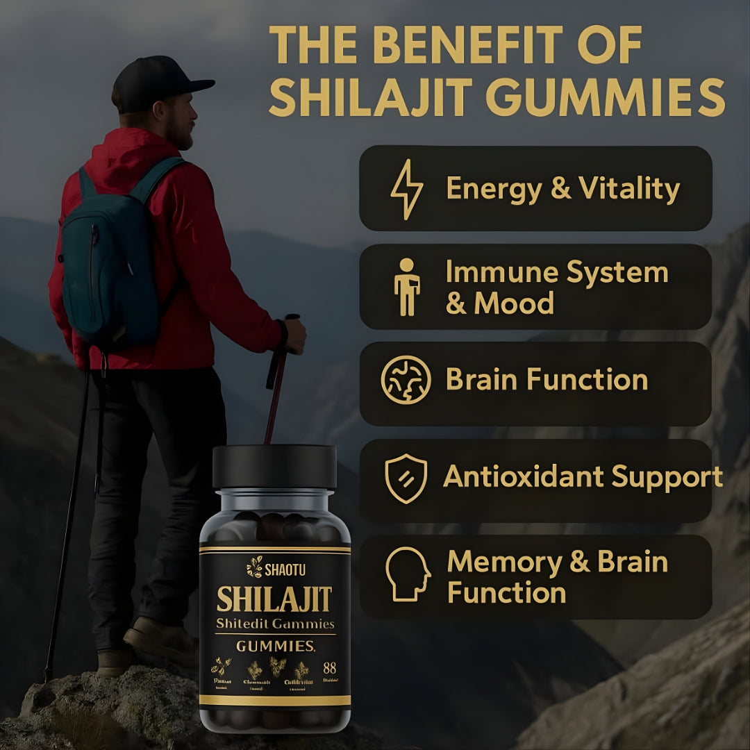 ShilaGums - (Buy 2 Get FREE Shipping) 100% Pure Himalayan Shilajit Gummies | 120 Count