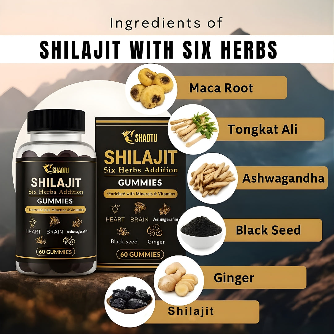 ShilaGums - (Buy 2 Get FREE Shipping) 100% Pure Himalayan Shilajit Gummies | 120 Count
